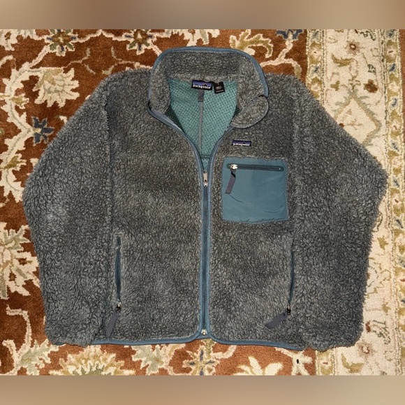 Patagonia Other - Patagonia Retro Cardigan Charcoal Grey Green Deep Pile X Fleece VTG 2001 Small